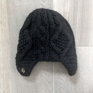 Volcom Cable Knit Trapper Beanie - Fleece Lined